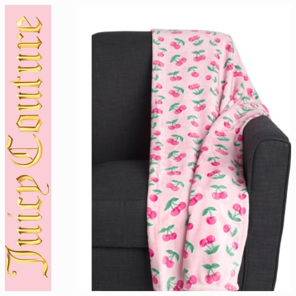 Juicy Couture‎ Cherries Plush Pet Throw Blanket